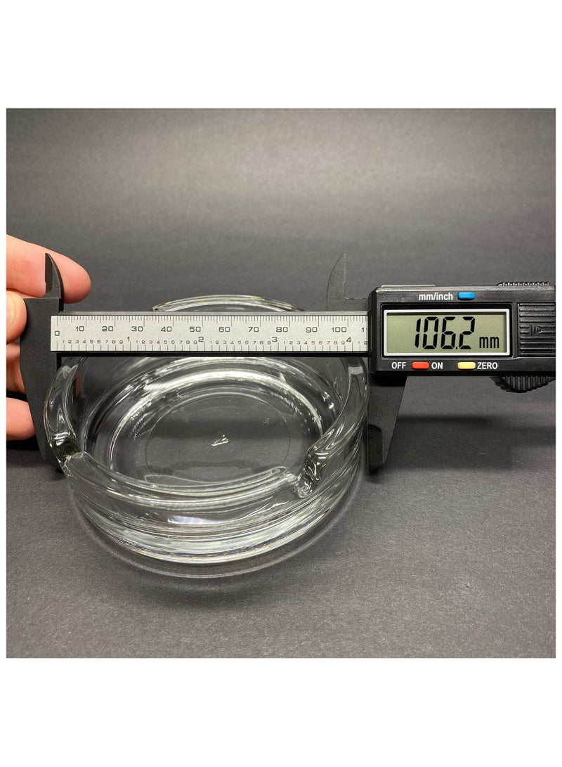 LAV 2 Pieces Keyif Ashtray Set 106Mm - Clear - Image 5