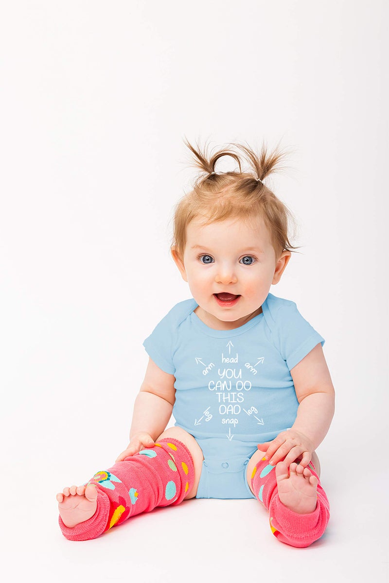 Funnwear You Can Do This Dad - Funny Baby Essentials Bodysuit - Cute Baby Girl Clothes Newborn Boy Outfit (Newborn, Light Blue) - Image 4