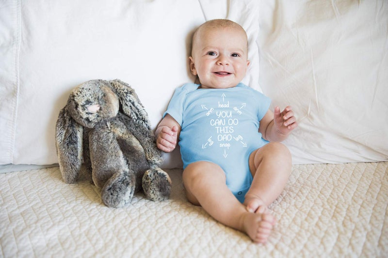 Funnwear You Can Do This Dad - Funny Baby Essentials Bodysuit - Cute Baby Girl Clothes Newborn Boy Outfit (Newborn, Light Blue) - Image 3
