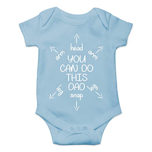 Funnwear You Can Do This Dad - Funny Baby Essentials Bodysuit - Cute Baby Girl Clothes Newborn Boy Outfit (Newborn, Light Blue) - Image 1