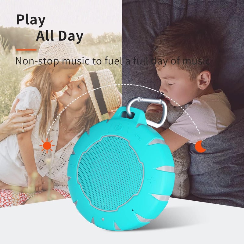 HEYSONG Bluetooth Waterproof Speaker, Shower Speaker with HD Sound, LED Light, Floating, Lightweight Portable Speakers for Travel, Pool, Beach, Kayak, Gifts for Girl - Image 5