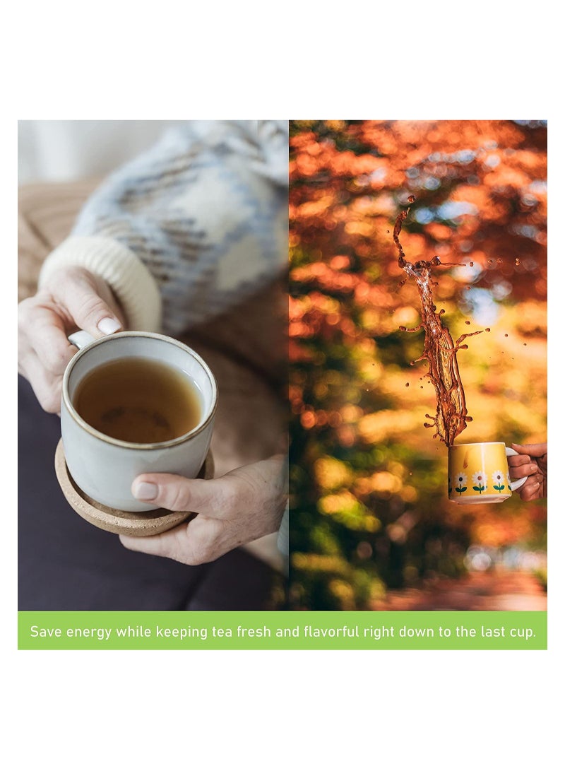 KASTWAVE Teapot Warmer, Azonee Stainless Steel Heater Coffee Warmer Base Dish Warmer with Tea Light Candle for Glass Teapot and Other heatproof Dish Warming use - Image 4