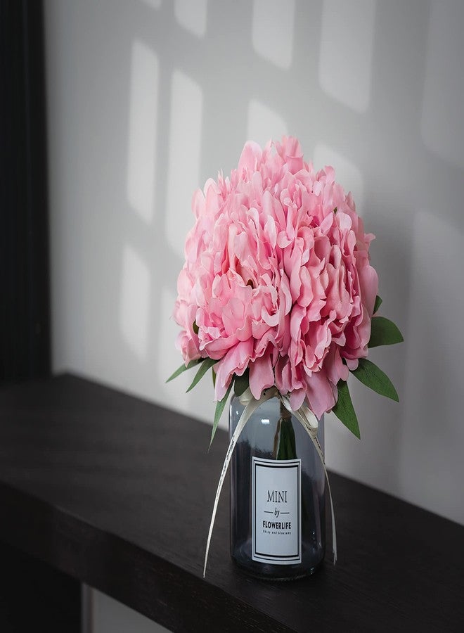 XIAYAN Artificial Flower and Glass vase, Isn Style Artificial Rust Ball Glass Bottle Set, Suitable for Living Room, Dining Table, Office, Wedding, Hotel Banquet and Family Decoration. (Pink Purple)…… - Image 3