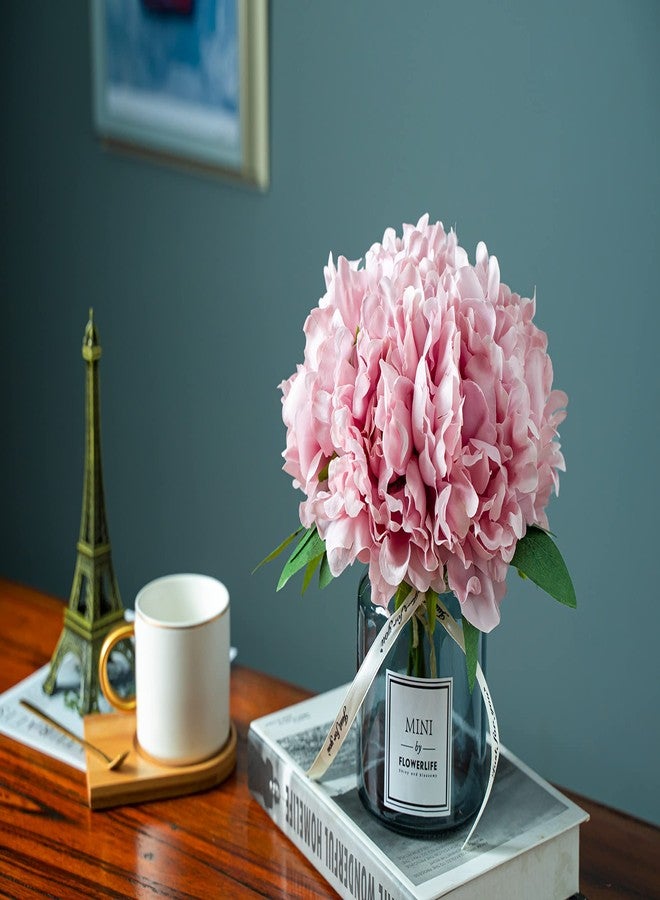 XIAYAN Artificial Flower and Glass vase, Isn Style Artificial Rust Ball Glass Bottle Set, Suitable for Living Room, Dining Table, Office, Wedding, Hotel Banquet and Family Decoration. (Pink Purple)…… - Image 2