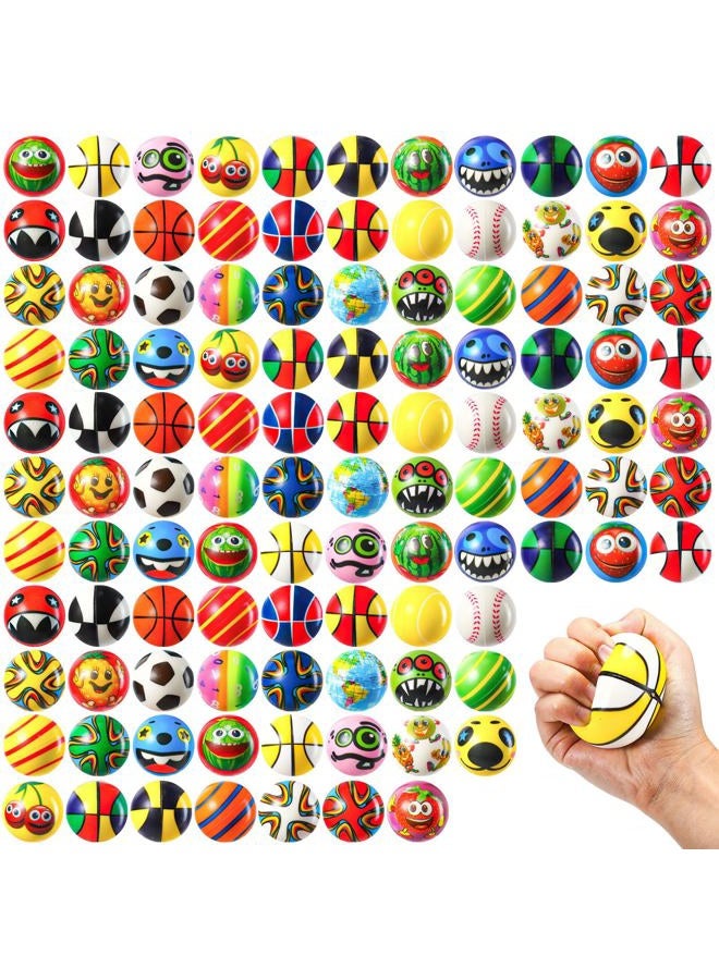 Yunsailing 108 Pcs Mini Stress Balls 2.4 Inch Sensory Fidget Balls Treasure Box Prizes Soft Assorted Stress Toys for Stress Relief Hand Wrist Finger Exercise Adults and Teens Party Favor Classroom (Cute) - Image 1