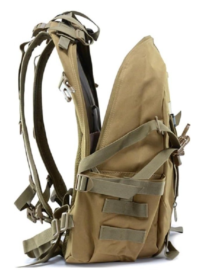 Green Tiger Camouflage Tactical Backpack Mountain Climbing Backpack Canvas Backpack Hiking Backpack Military Tactical Backpack Waterproof Rucksacks for Outdoor Hiking Camping (green) - Image 3