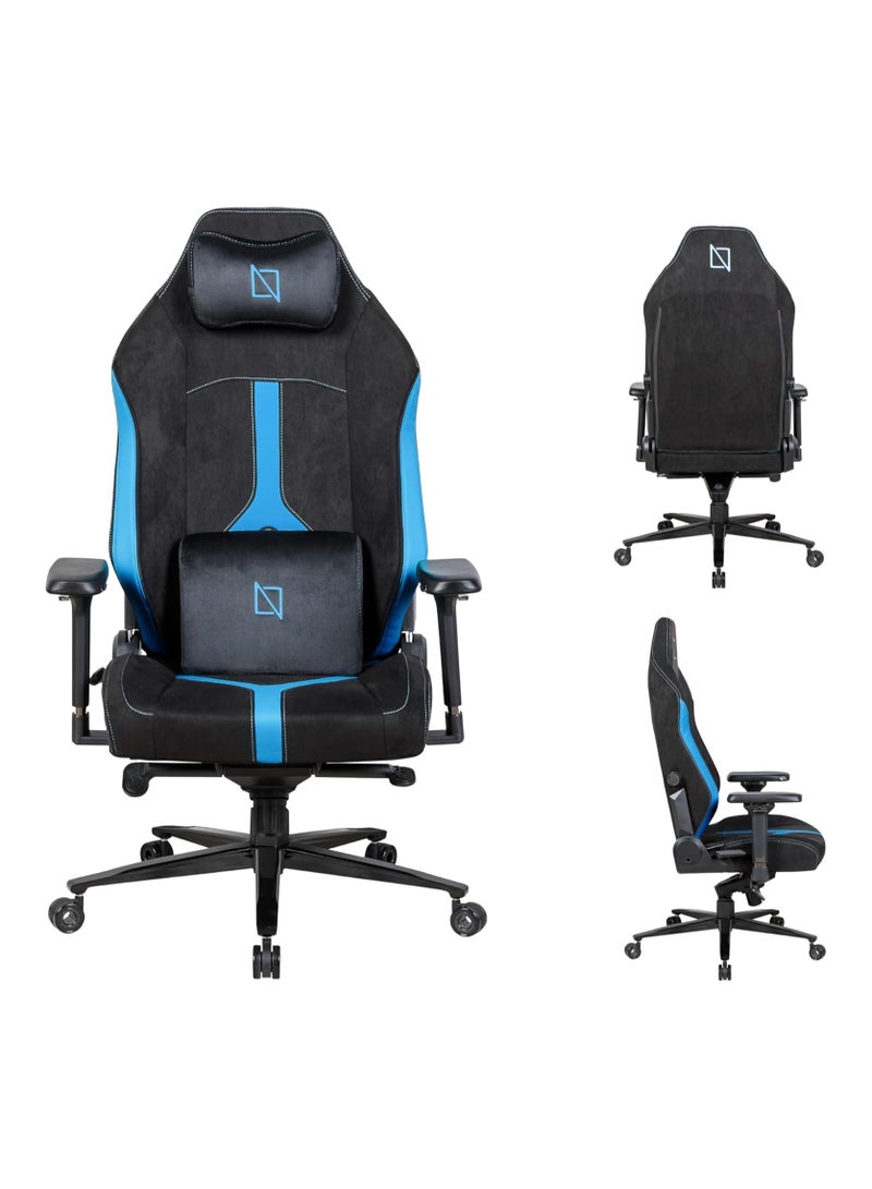 نافوديسك كرسي ألعاب كمبيوتر بمسند ظهر مرتفع من سلسلة APEX PRO EVO مع مساند ذراع قابلة للتبديل مغناطيسيًا ووسادة أسفل الظهر ومسند رأس مغناطيسي من NAVO EVO PRO Hypersuede Miami Blue - Image 1