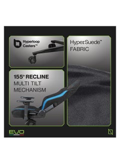 NAVODESK APEX PRO EVO SERIES High Back Computer Gaming Chair with Magnetic Swappable Armrests Lumbar Pillow Magnetic Headrest by NAVO EVO PRO Hypersuede Miami Blue  - Image 4