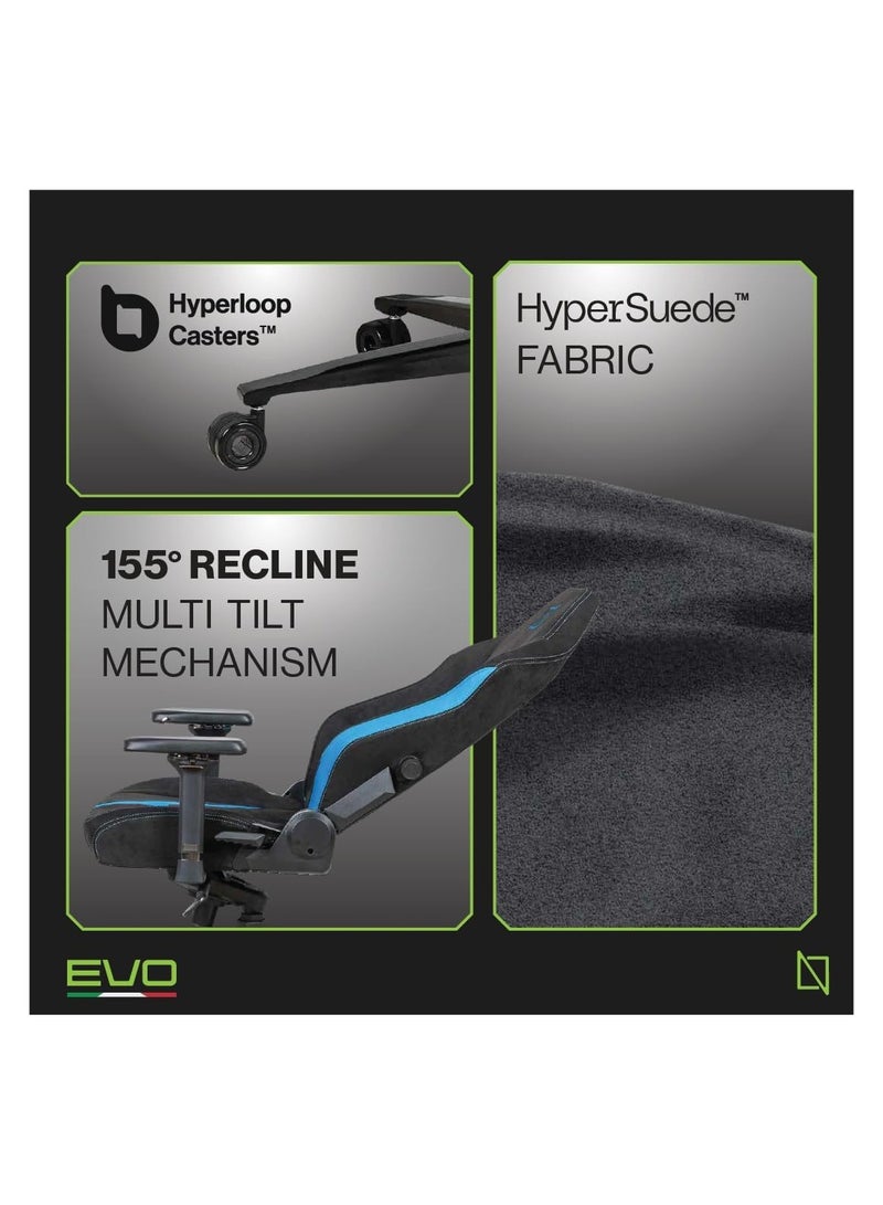 نافوديسك كرسي ألعاب كمبيوتر بمسند ظهر مرتفع من سلسلة APEX PRO EVO مع مساند ذراع قابلة للتبديل مغناطيسيًا ووسادة أسفل الظهر ومسند رأس مغناطيسي من NAVO EVO PRO Hypersuede Miami Blue - Image 4