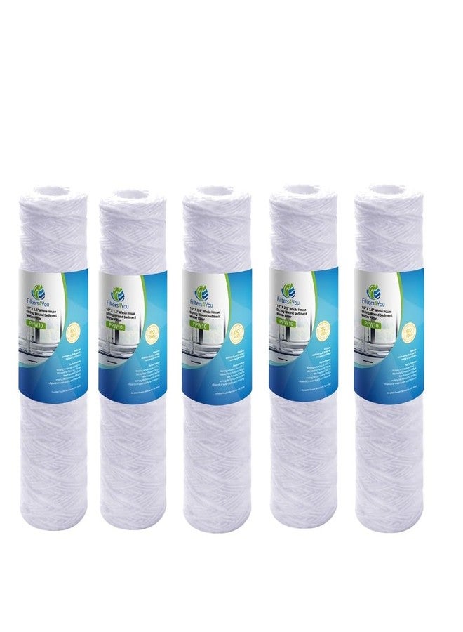 CFS - 5 Pack String Wound Polypropylene Sediment Water Filter Cartridges Compatible with RS-12 SD, RS 5, RS12, RS 3 DS Models - Remove Bad Taste - Whole House Replacement Filter Cartridge - 20 Micron - Image 1