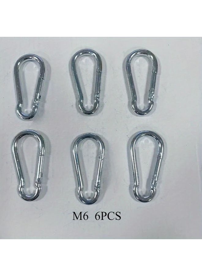 M6 6PCS 304 Stainless Steel Heavy Duty Snap Ring Clips For Outdoor Camping Hiking Backpacks - Image 5