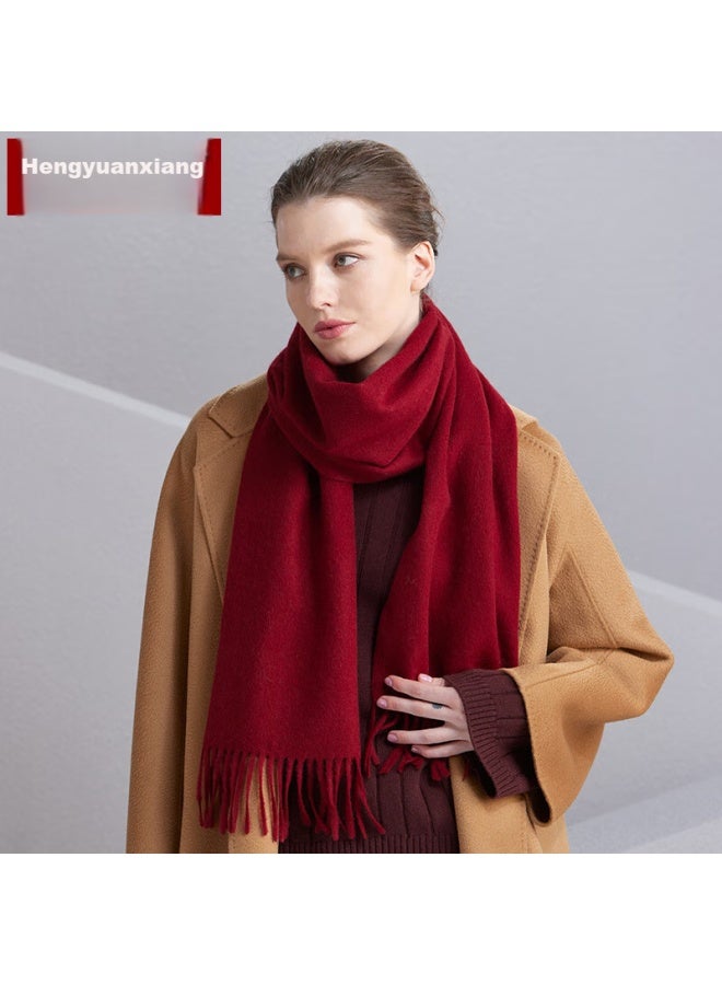 Pure Wool Scarf For Women, Autumn And Winter Shawl, Ladies' Warm Neck Wrap, Birthday Gift For Mom, Present For Girls, Gift Box Set - Image 2