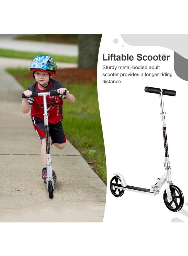 Kick Scooter, Foldable Commuter Scooter with Anti-Shock Suspension with 3 Adjustment Levels Handlebar Aluminum Alloy Mobility Scooter with Anti-Skid Wear-Resistant Wheel Bearing Capacity 150kg for Kids Teen and Adults - Image 3