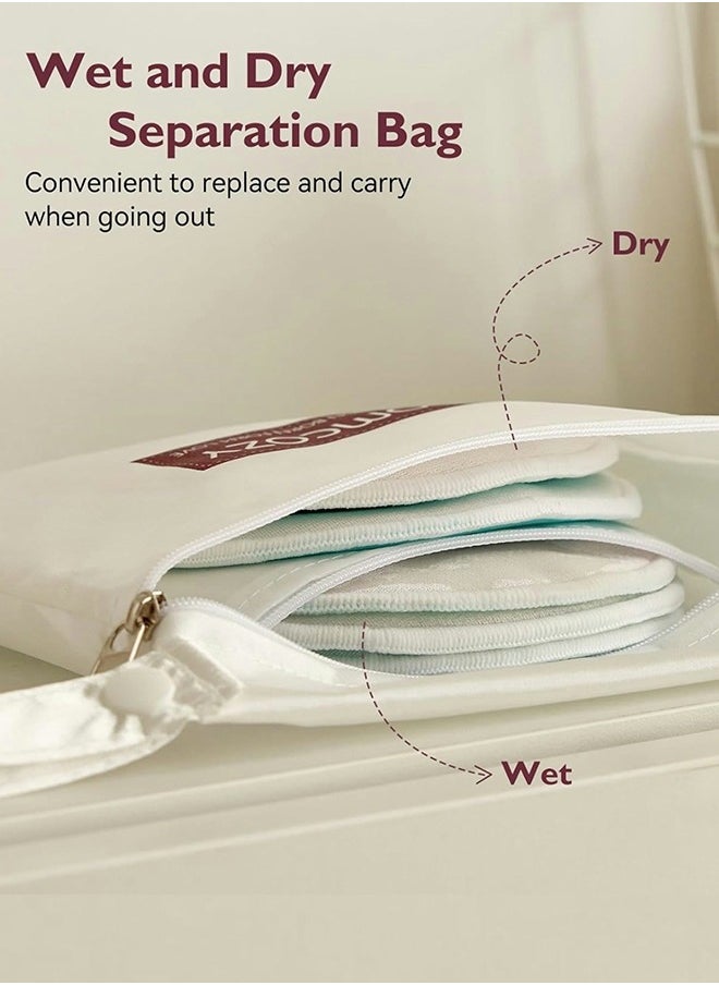 Momcozy - Pack Of 6 Reusable 4 - Layer Washable Nursing Pads With Wet And Dry Separation Bag And Wash Bag - Image 1