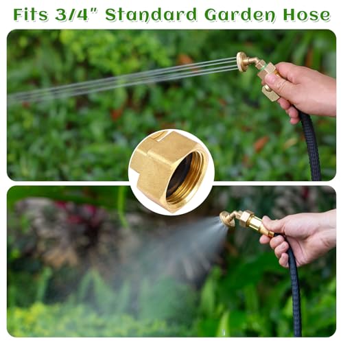 VanPet Misting Nozzle,Heavy Duty Garden Hose Nozzle, Adjustable Water Spray Pattern From Powerful Jet To Mist,Ideal For Misting Delicate Plants (4-Hole, 2) - Image 2