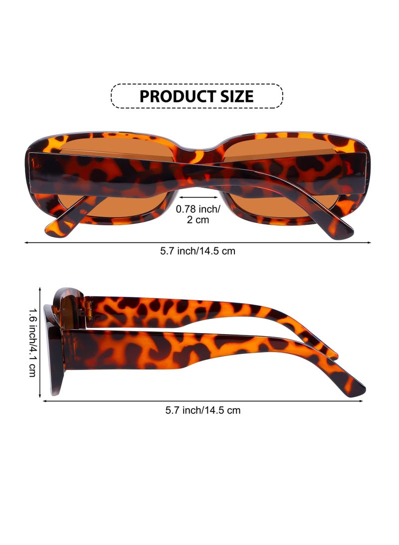 Suntown Retro Rectangle Sunglasses Women and Men Vintage Small Square Sun Glasses Protection Glasse Uv400 Driving 90s Fashion Narrow Frame - Image 5