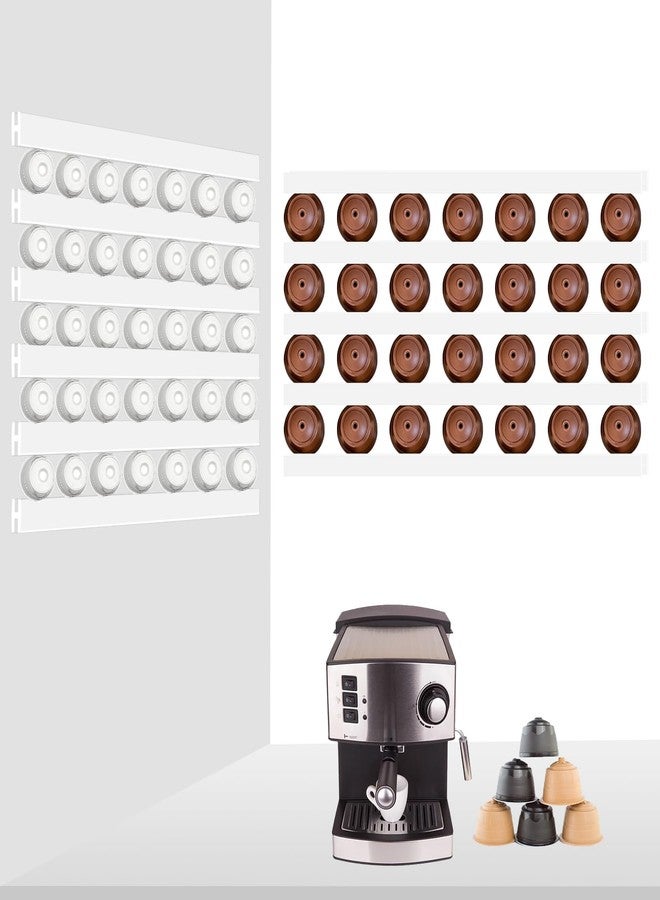 LYMOI 10 Pcs Pod Holder, Self-Adhesive Mounted Stands, Storage Organizer, Wall Mount Under Cabinet Coffee Maker Bar Accessories - Image 1