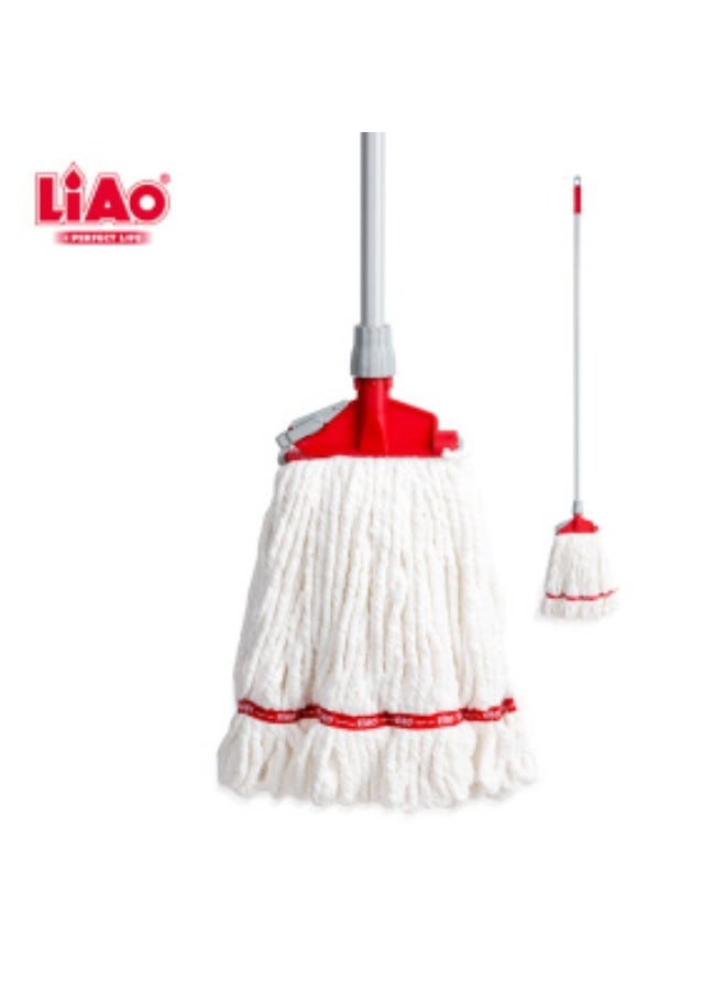 LIAO A130059 Cotton Water Mop – Highly Absorbent Floor Mop with 128 cm Metal Handle for Home, Kitchen & Bathroom Cleaning - Image 1