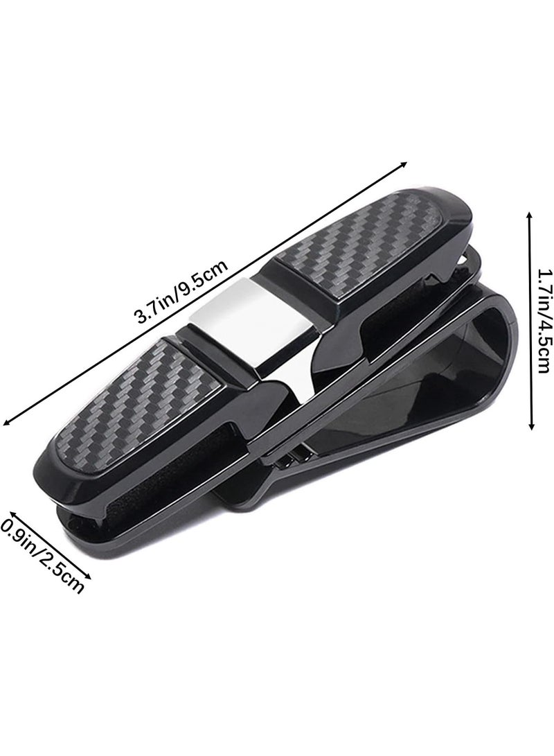2Pcs Glasses Holders for Car Sun Visor Sunglasses Holder Clip Double-Ends Glasses Holder Clip Hanger Ticket Card Clip Holder with 180 Degree - Image 2