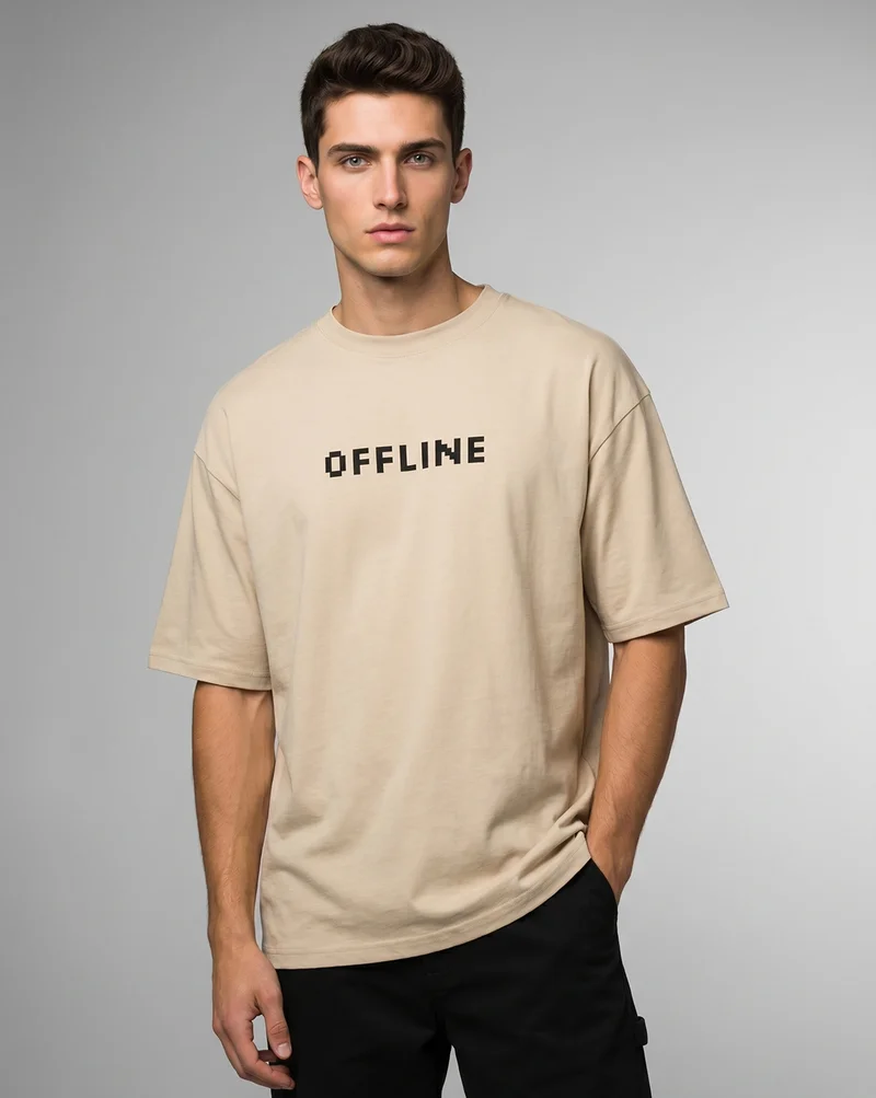 NOBERO Men's Oversized Cotton Graphic T-Shirt