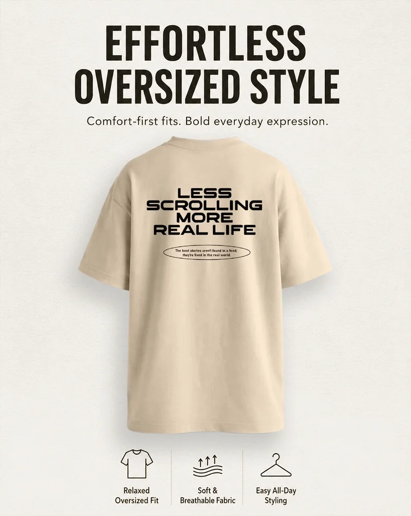 Nobero  Men's Oversized Cotton Graphic T-Shirt for Men | Best Price UAE