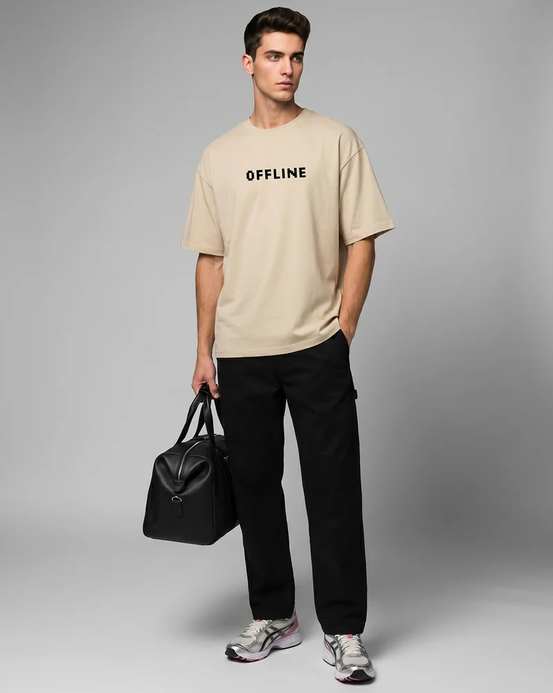 Nobero  Men's Oversized Cotton Graphic T-Shirt for Men | Best Price UAE