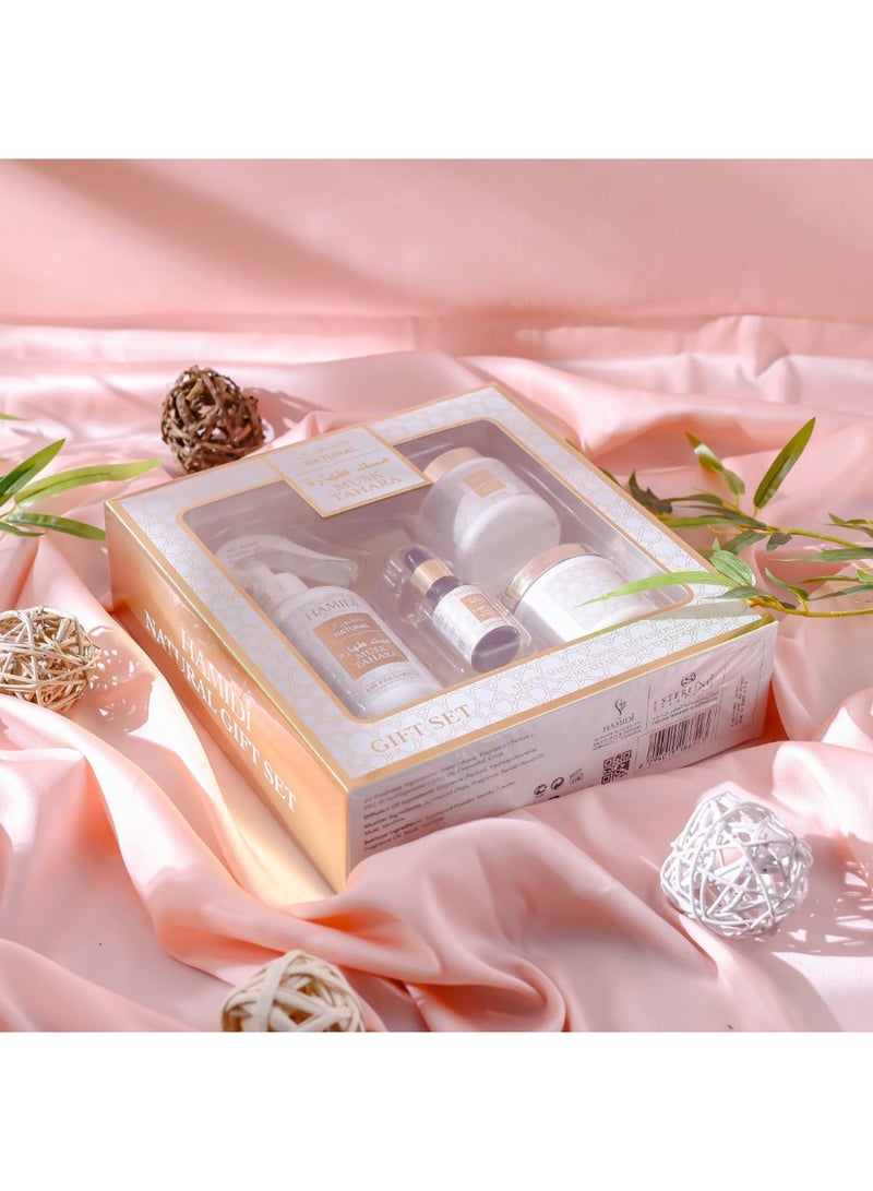 DANUBE HOME Natural 4-Piece Musk Tahara Gift Set – 300ml Air Freshener, 50g Bakhoor, 40g Muattar & 15ml Diffusion Oil | Luxurious Arabian Home Fragrance Combo for Office & Gifting - Image 2