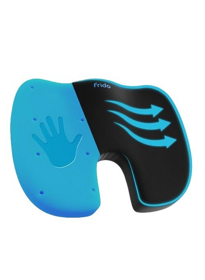 Frido Ultimate Coccyx Seat Cushion With Orthopedic Memory Foam | For Tailbone&Lower Back Pain Relief | Ergonomic U-Shaped Hip Support Pillow For Chairs | Car Seat | Floor | Made In India |Upto 60 Kg | - Image 1
