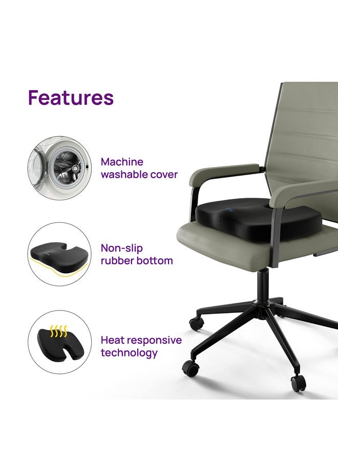 Frido Ultimate Coccyx Seat Cushion With Orthopedic Memory Foam | For Tailbone&Lower Back Pain Relief | Ergonomic U-Shaped Hip Support Pillow For Chairs | Car Seat | Floor | Made In India |Upto 60 Kg | - Image 4