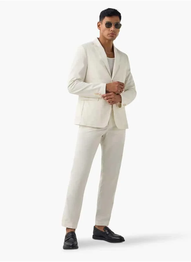 Iconic Iconic Regular Fit Notch Lapel Blazer with Pockets