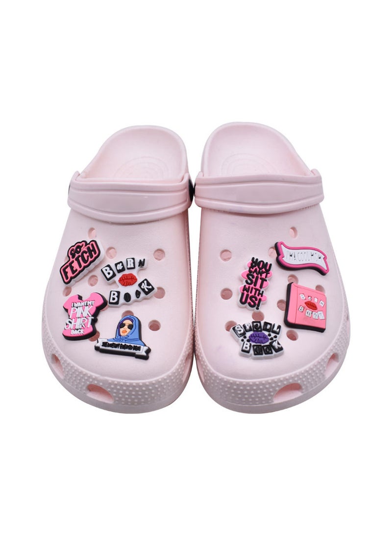 Excefore Croc Charms 14 Pcs Pink Jibbitz Girls Shoe Charms for Shoes Decorations Wristband Bracelet Accessories for Women Party and Birthday Gifts - Image 2