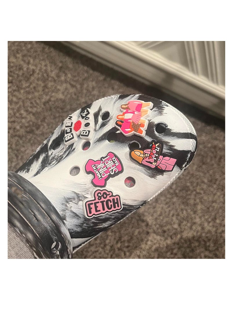 Excefore Croc Charms 14 Pcs Pink Jibbitz Girls Shoe Charms for Shoes Decorations Wristband Bracelet Accessories for Women Party and Birthday Gifts - Image 4