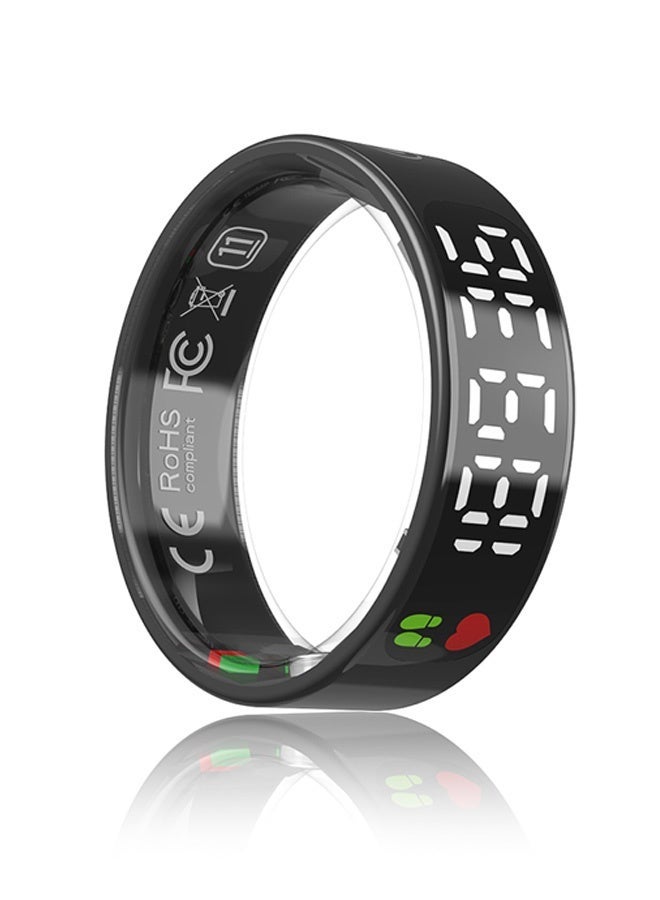 Smart Rings for Men Women, Smart Ring whth Display and Touch on, Fitness Tracker Ring, IP68waterproof, Health Ring Tracks Heart Rate/Sleep/Steps/Blood Oxygen/Calorie/Distance, for iOS/Android(Black10) - Image 1