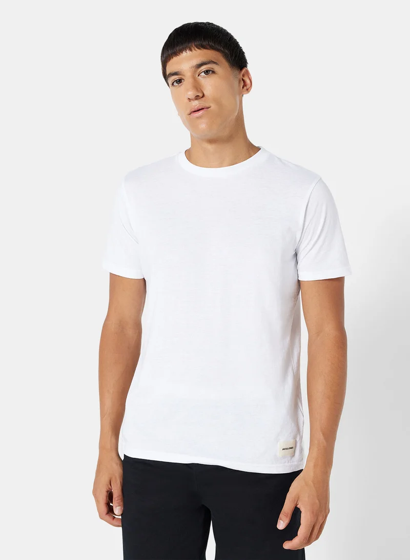 JACK & JONES Basic Logo T-Shirt & Pyjama Shorts Set