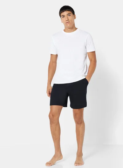 JACK & JONES Basic Logo T-Shirt & Pyjama Shorts Set