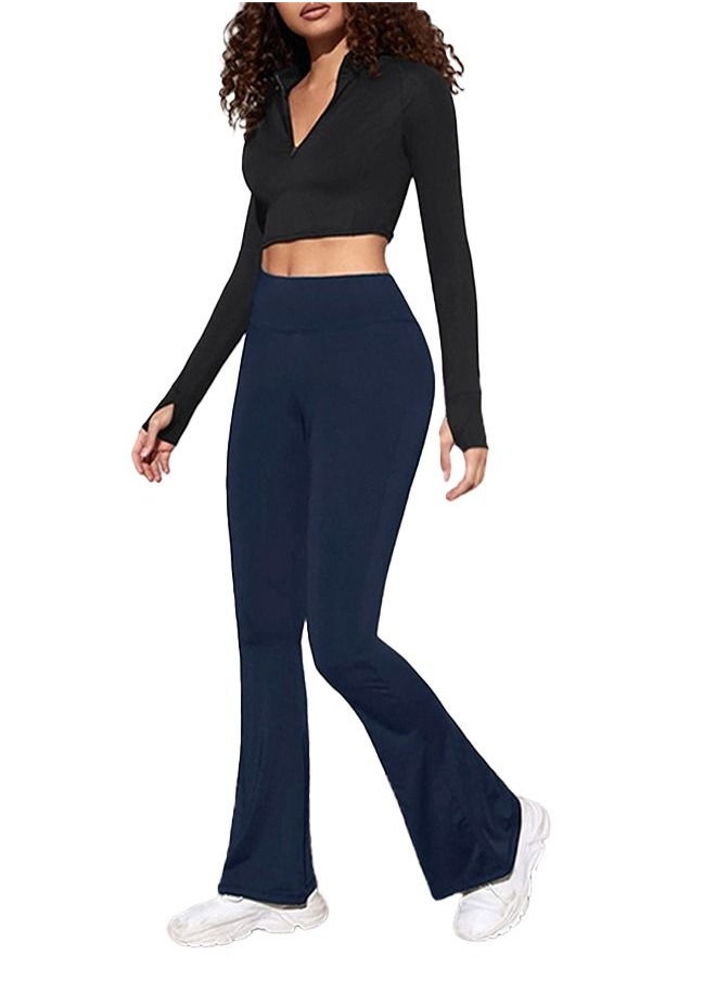 Nileton High Waist Sportswear Leggings Pants Wide Leg  - Image 3