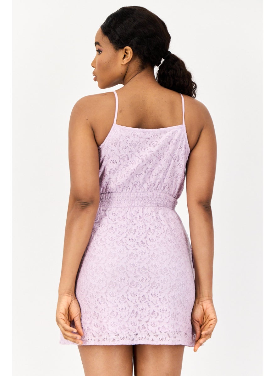 ONLY Women Textured Mini Dress, Lavender  - Image 2