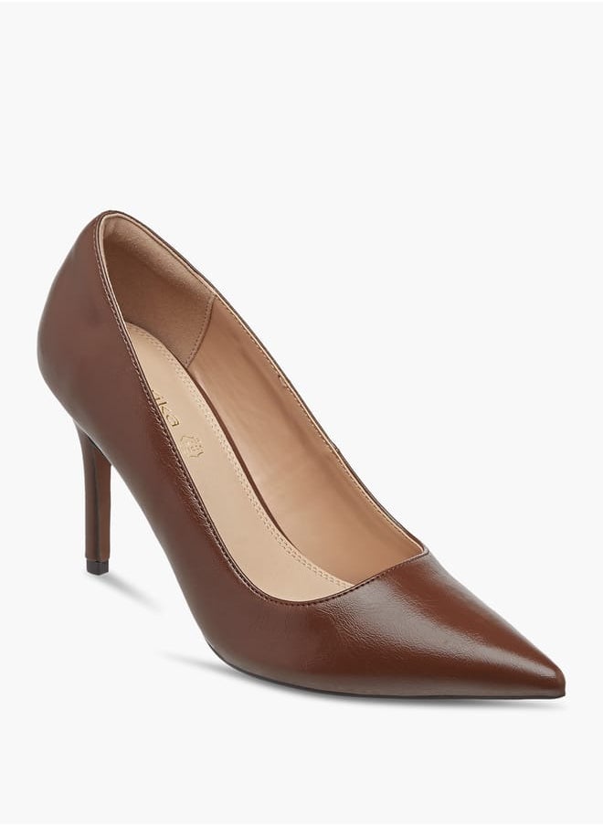 Paprika Women's Textured Slip-On Shoes with Stiletto Heel  - Image 1