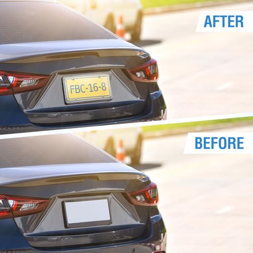 Datanly 2 Pack Clear License Plate Covers Unbreakable Licenses Plate Shields 12.2"x6.3" Novelty Clear Bubble Protector License Plates Frame for Car Tag, Front and Back with Fastening Screws - Image 5