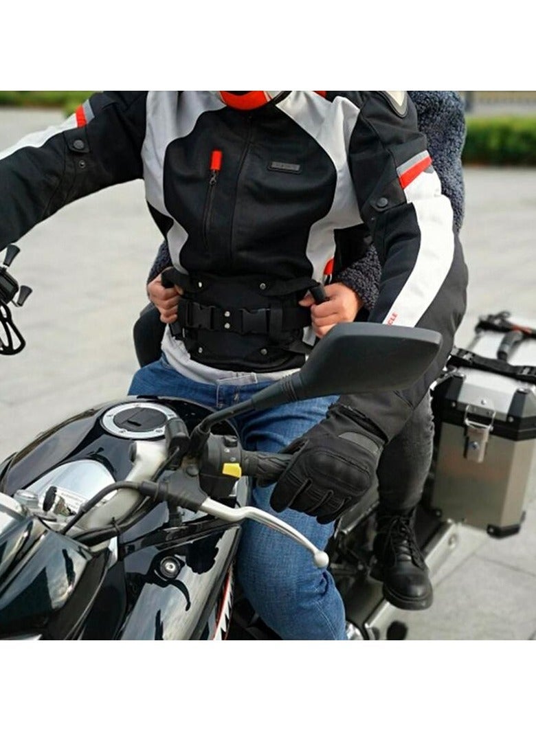 Motorcycle rear seat safety handle ATV handrail passenger safety waist belt and grab rope - Image 2
