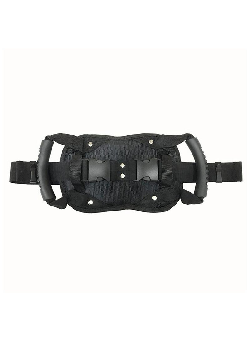Motorcycle rear seat safety handle ATV handrail passenger safety waist belt and grab rope - Image 1