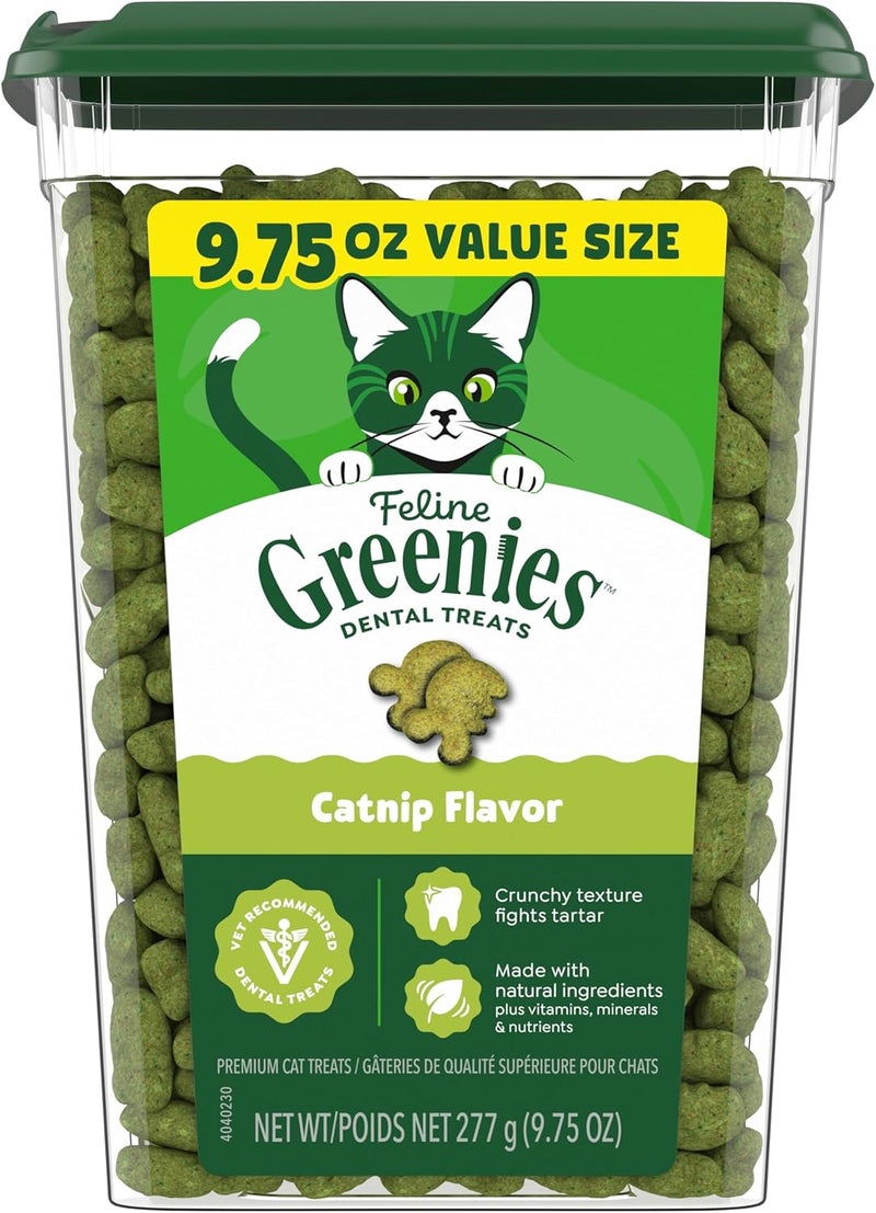 جرينيز GREENIES علاجات العناية بالأسنان للقطط بنكهة النعناع البري تنظف وتنعش النفس 9.75 أونصة - Image 1