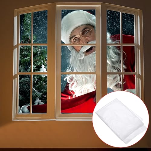 LIANGLIDE Rear Projection Screen Fabric, White Screen for Projector, Window Projection Film, 25x23x1 Cloth Rear Projection Screen for Virtual Halloween and Christmas Window Projection Videos (White) - Image 1