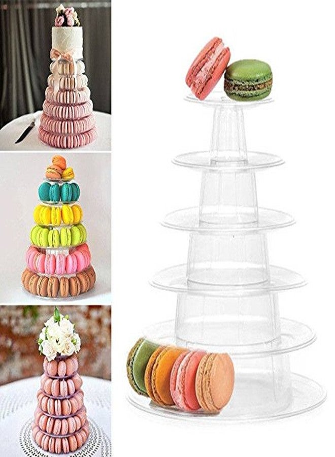 Candora 6 Tiers Round Macaron Tower Cake Stand dessert Display Rack for Wedding Birthday - Image 3