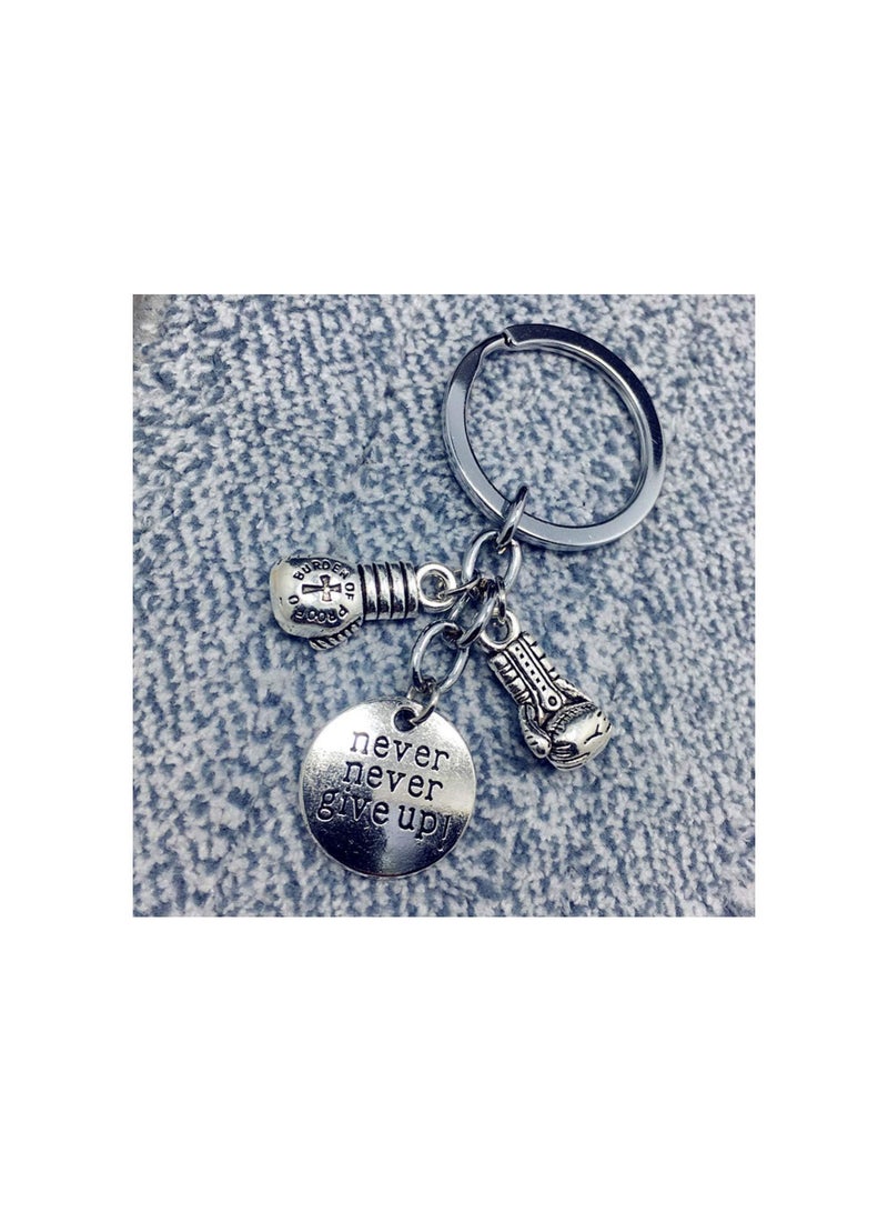 GGOOT Boxing Keychain Boxer Gift Boxing Coach Gifts Never Keyring Boxing Glove Keyring for Keys Car Bag Charm Handbag  - Image 4