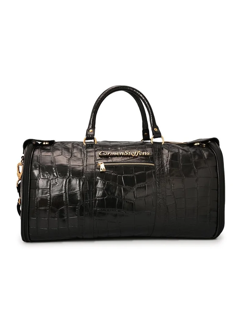 Carmen Steffens Black Croco Leather Handbag