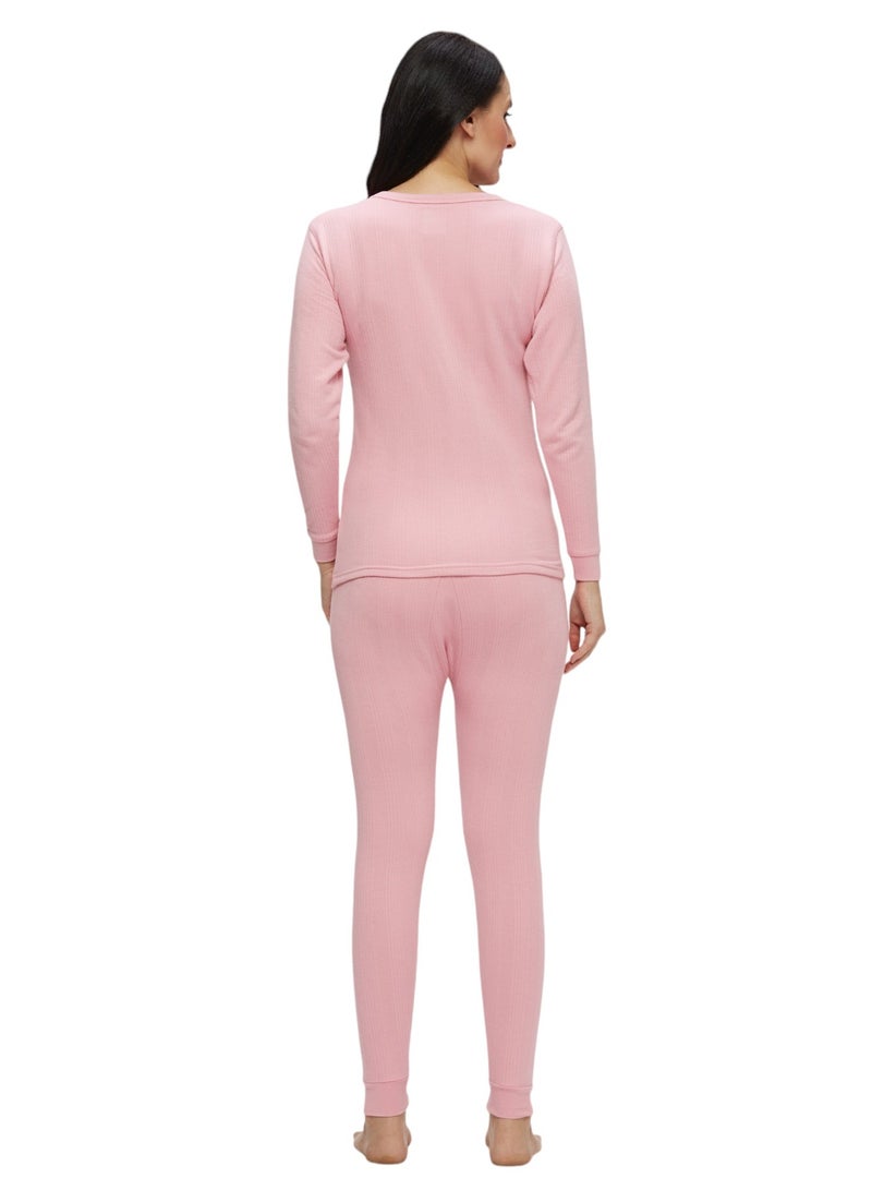 AMPM WOMEN'S INNER FULL BODY THERMAL SET - PINK - Image 4