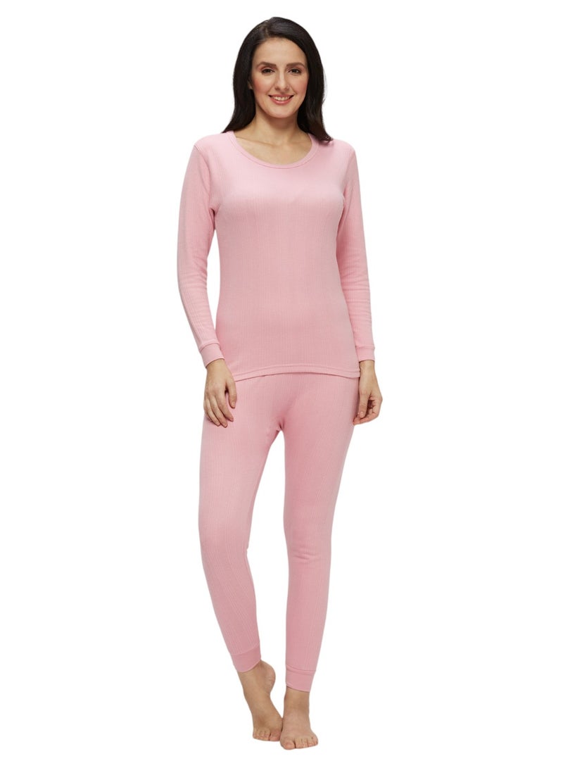 AMPM WOMEN'S INNER FULL BODY THERMAL SET - PINK - Image 1
