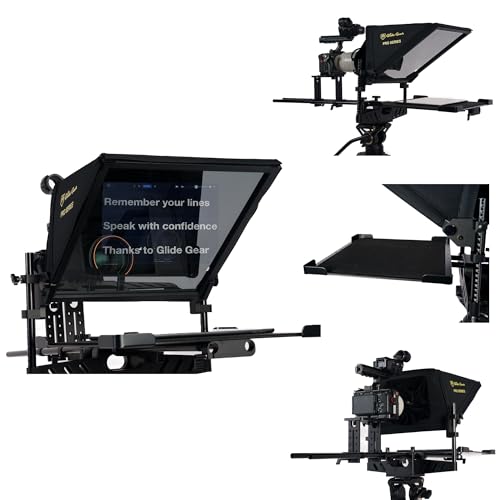 Glide Gear TMP 1000 Teleprompter – All Camera & Smartphones, Tablets – 17" Glass, Tray, Hard Case, No Assembly - Image 4