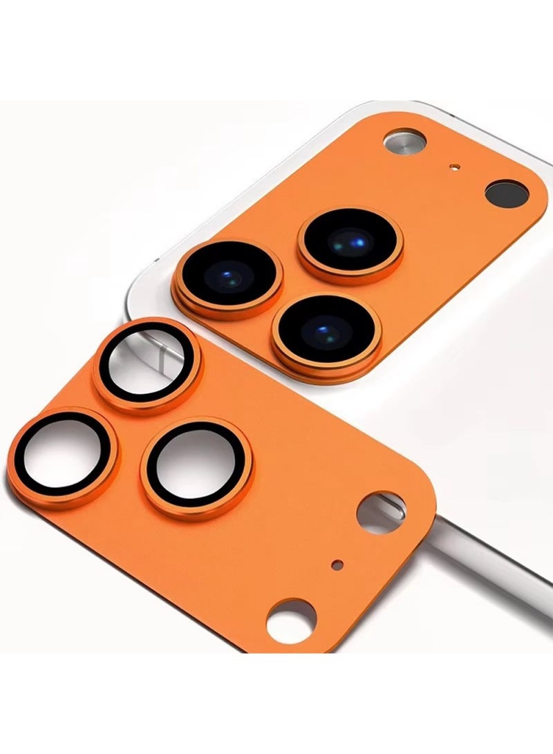 X-level Camera Lens Protector for iPhone 17 Pro Max 6.9-Inch, Full Coverage 9H Tempered Glass Ring Cover, Matte Metal Plate, Case Friendly, 1 - Pack (Orange) - Image 1